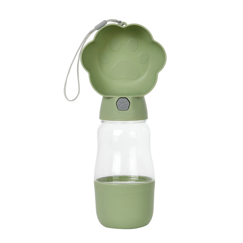 Trinkflasche Droppa DuoBottle | 2-in-1 Wasser- & Futterspender für Hunde & Katzen | Auslaufsicher & tragbar | 380 ml / 530 ml