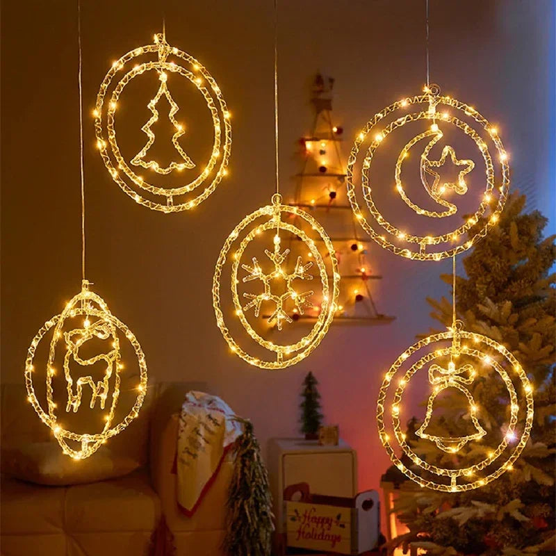 LED Weihnachtsring-Licht LumiRing | USB-betrieben | 8 Leuchtmodi | Warmweiß & Bunt | Deko für Weihnachten & Feste