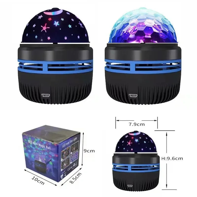 Astroria LED Sternenhimmel Projektor | Rotierendes Nachtlicht mit Mond & Sternen | RGB Farbwechsel | Für Kinderzimmer & Partys