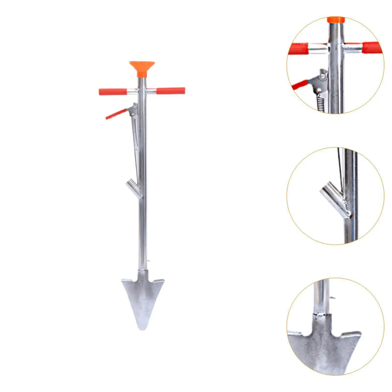 AgriPro DuoSpreader Multifunktionaler Düngerstreuer mit Schaufel | 85 cm Höhe | Robustes Eisen | Für Obstbäume, Mais & Gartenbau