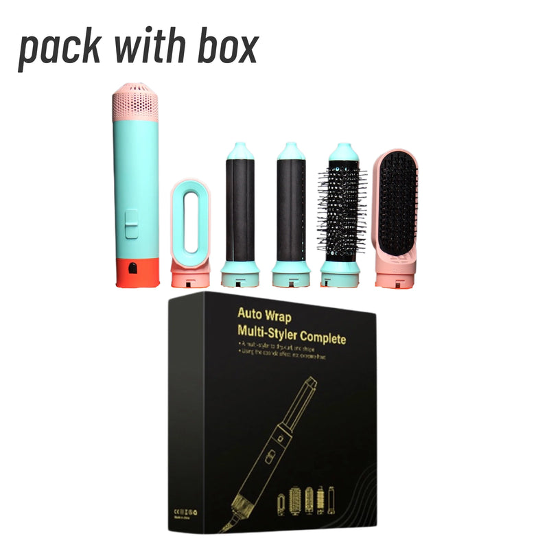Heißluft-Stylinggerät GlamAir 5-in-1 Pro | Haartrockner, Lockenaufsatz & Stylingbürsten | Für Volumen, Glätte & Wellen |  EU-Stecker