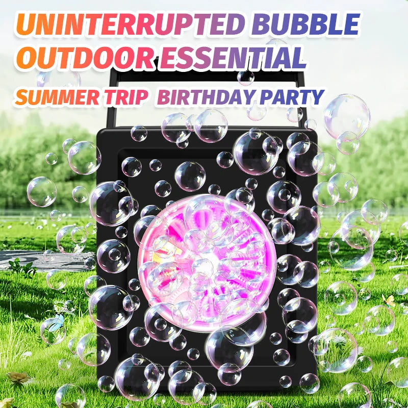 BubbleBlaze Pro | Bühnen-Seifenblasenmaschine mit 10 Düsen | Effektvolle Blasenmaschine für Events, Shows & Partys