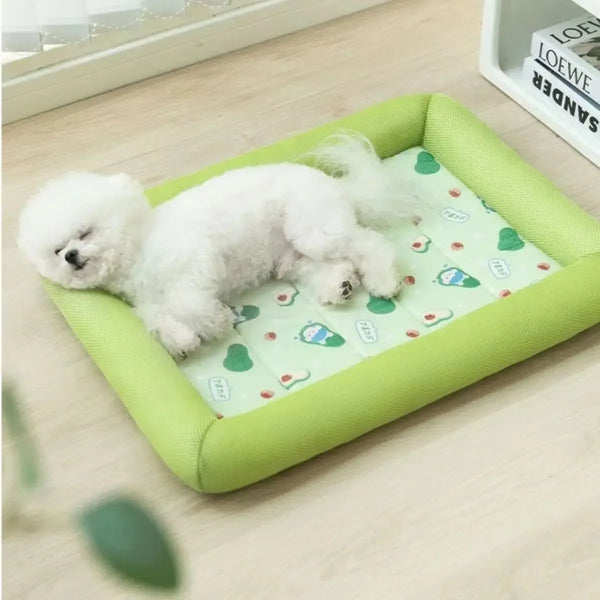 Kühlmatte Pawlino ChillPad | Sommer-Liegematte für Hunde & Katzen | Atmungsaktiv & Fluffig | Für kleine bis große Haustiere