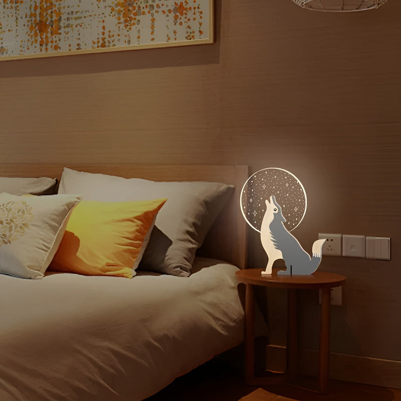 HolzHerz Kinder Nachtlicht Holz | Sanftes LED-Licht | USB-Betrieben & Kindgerecht | 16×20 cm
