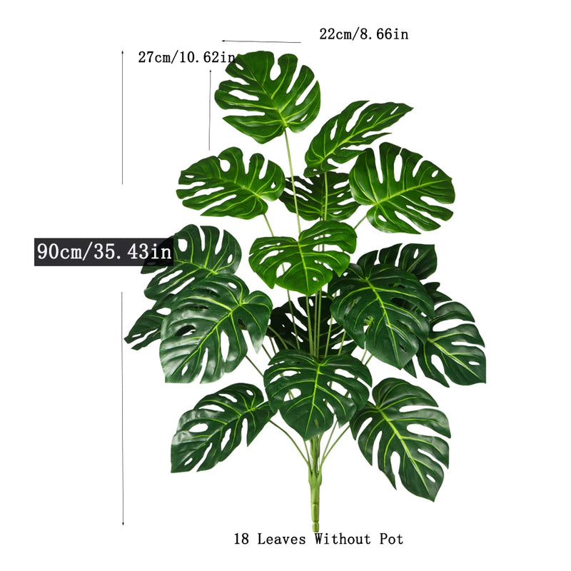 VerdeLuxe Monstera Künstliche Monstera-Pflanze | 70–100 cm | Tropische Deko für Zuhause, Büro & Garten