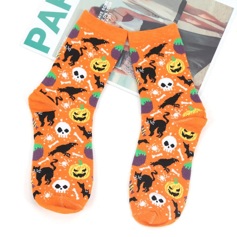 SpookySteps | Halloween Socken | Unisex | Knochen & Spinnennetz Design | EU 36–43