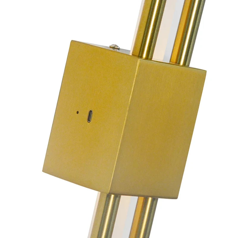 Nordische LED Wandleuchte | USB-Aufladung & 2000 mAh Akku | Warmweißes Licht, 6 W | Moderne Wandlampe für Schlafzimmer, Wohnzimmer & Hotel | Lunaris