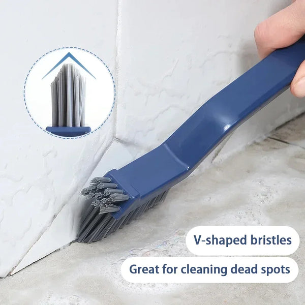 Fugenreinigungsbürste GroutFlex DuoClean | 2-in-1 Fugen- & Eckenbürste | Für Bad, Fensterrahmen & Bodenritzen | 28×3,2×8 cm