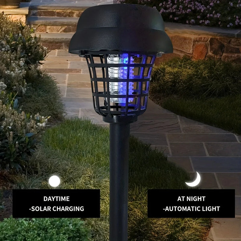 Solivora Solar Insektenvernichter | 2-in-1 Gartenlampe & Mückenfalle | IP65 Wasserdicht | Ohne Stromanschluss