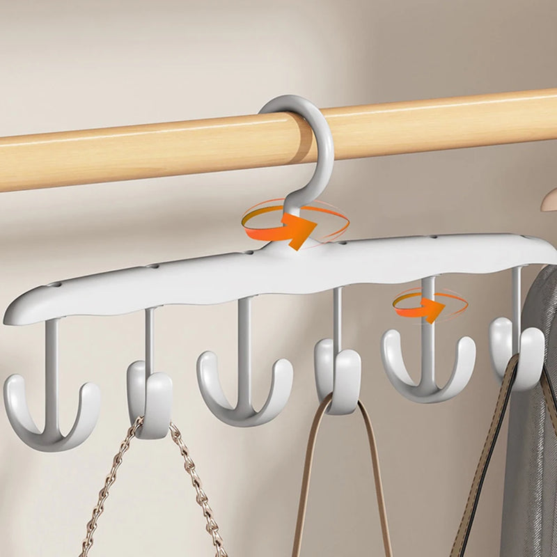 WaveEase Kleiderhaken-Set (2 Stück) | Wellenförmiger Multifunktions-Kleiderbügel | Nahtloser Aufhänger & Trockengurt | Platzsparend & Tragbar