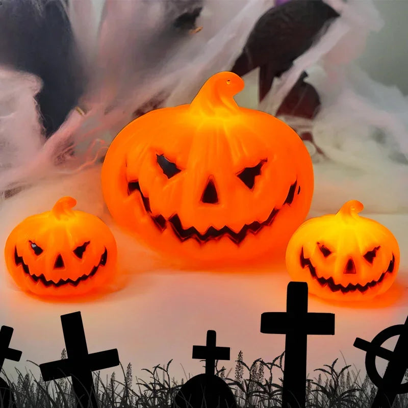 Halloween-Kürbislaterne JackoGlow | LED-vorbeleuchtet | Wiederverwendbare Kürbis-Deko | Wohnzimmer, Garten & Party