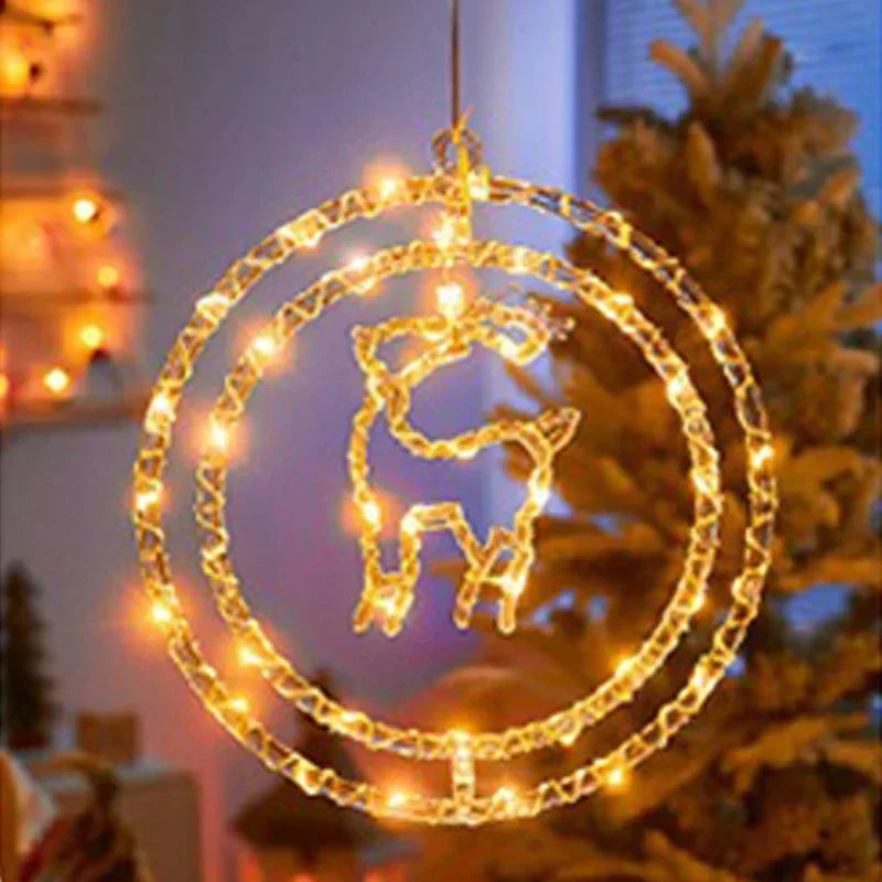 LED Weihnachtsring-Licht LumiRing | USB-betrieben | 8 Leuchtmodi | Warmweiß & Bunt | Deko für Weihnachten & Feste