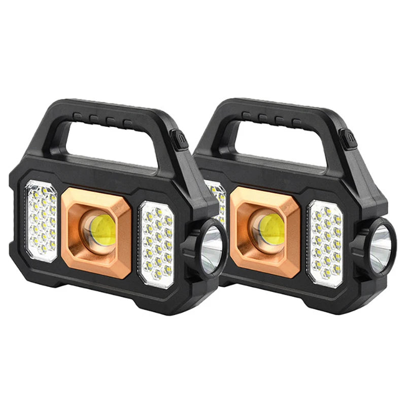SolarTorch Pro 2205 | LED Suchscheinwerfer mit Solar- & USB-Ladung | 6 Lichtmodi | Powerbank-Funktion | Outdoor-Wasserdicht