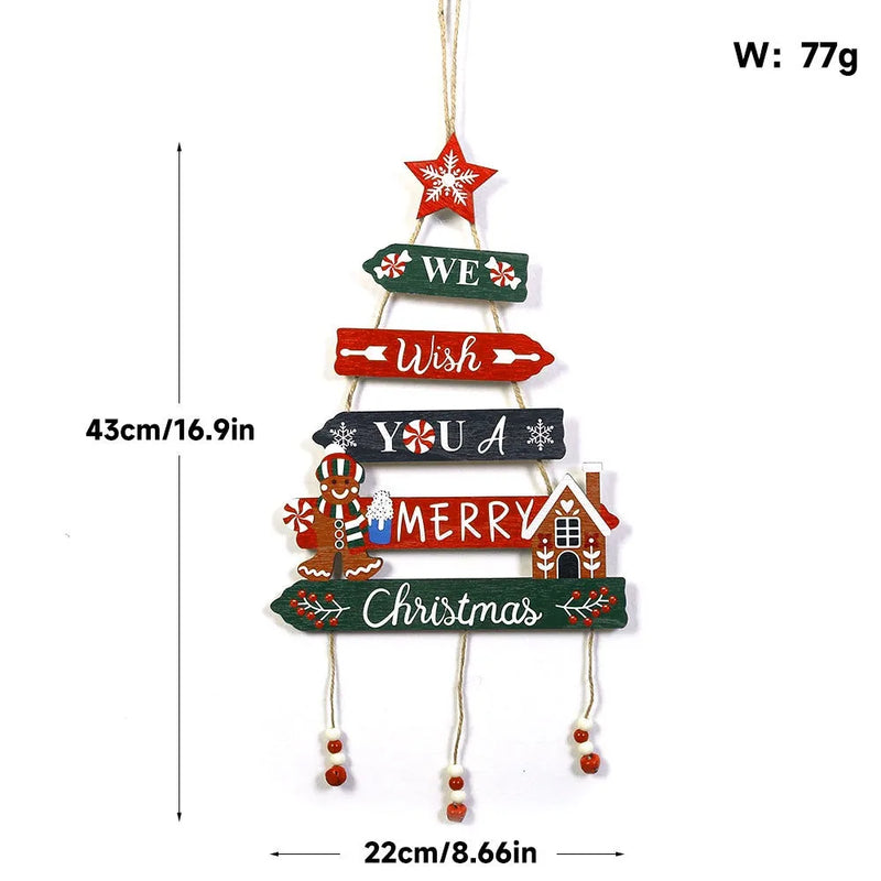 Holzanhänger NordicCharm | Weihnachtsdeko zum Aufhängen | Handgefertigtes Ornament für Baum, Wand & Fenster | Festliche Dekoration 2025–2026