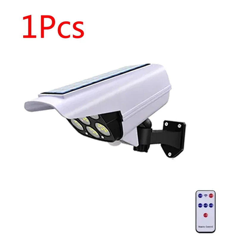 SolaGuardix Solar LED Sicherheitslicht mit Bewegungssensor | 77 LEDs & Dummy-Kamera-Design | Wasserdicht IP65 | Für Garten, Hof & Einfahrt