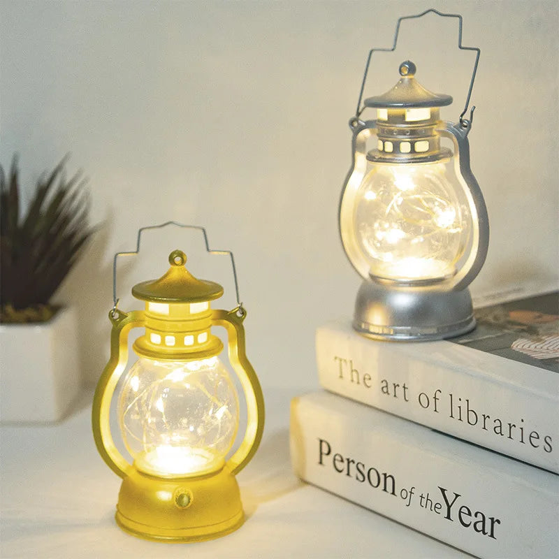 Luminara Retro-Laterne | LED Kerzenhalter | Batteriebetrieben & Sicher | Tisch- & Dekolicht 15×7×7 cm