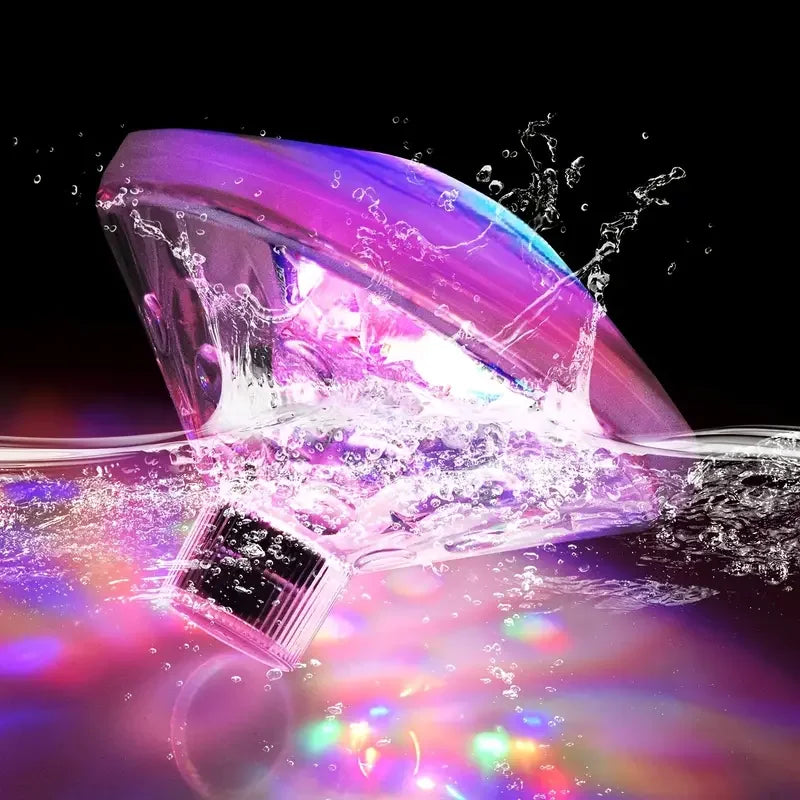 Schwimmende LED-Unterwasserleuchte AquaLuma | RGB Farbwechsel | IP67 Wasserdicht | Für Pool, Badewanne & Party