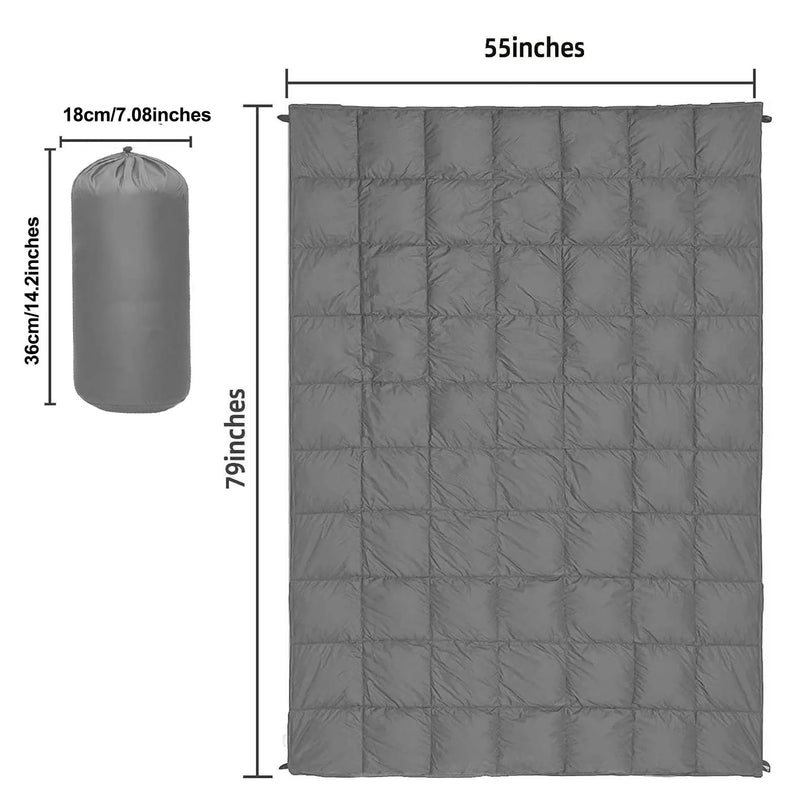 ThermaTrek Outdoor-Decke 4-Jahreszeiten | Ultraleicht & Wärmend | 140×200 cm | Für Camping, Reisen & Ski