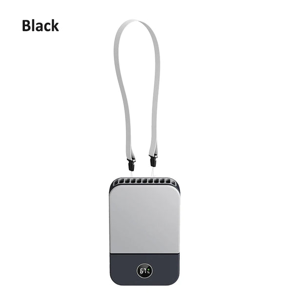Ventixo AirGo Tragbarer Mini-Ventilator | 3-in-1 Hals- & Taillenventilator | 3 Geschwindigkeiten | Bladeless Design | USB-C Ladefunktion | 2000 mAh Akku