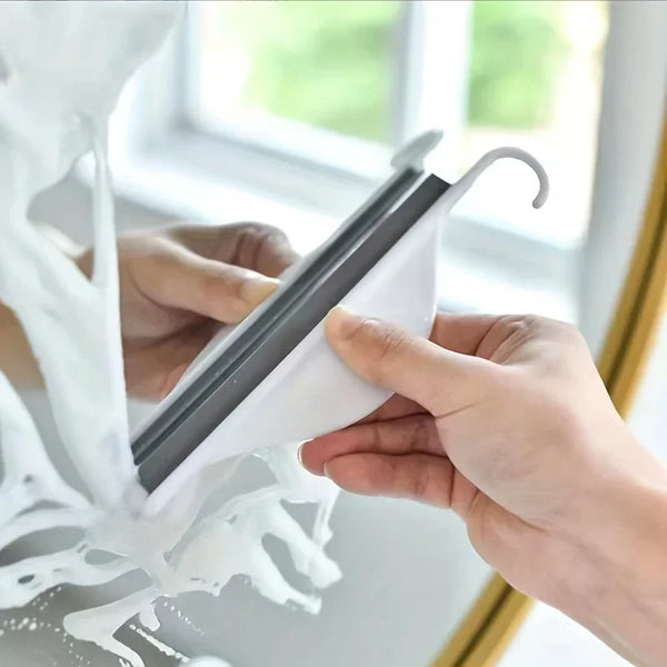 Silionyx Mini Duschabzieher | Handlicher Glaswischer | Silikon-Klinge für Spiegel, Fliesen & Fenster