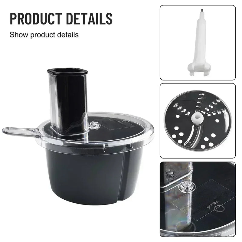MixProTec Multifunktionales Zubehörset für Thermomix TM5/TM6 | Schneidscheibe, Behälter & Deckel | Spülmaschinengeeignet & Lebensmittelecht