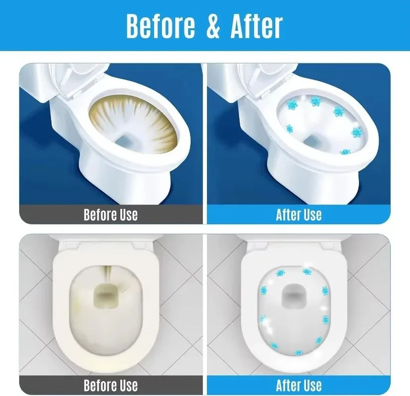 BloomFresh WC-Gelblumen | Duft-Gel für Toilette & Urinal | Reinigend, Antibakteriell & Dekorativ | 12 Blüten pro Stick