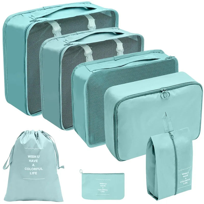 PackWunder Reise-Organizer Set 7/8/9/10-teilig | Faltbare Koffer-Organizer | Für Kleidung, Schuhe & Accessoires