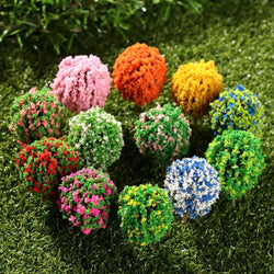ScenaFlor Miniatur-Baummodell Set | 10-teilig | Für Modellbau & Landschaftsgestaltung | Bunte Deko-Bäumchen aus Kunststoff