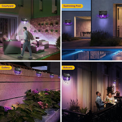 SolarGuard | Solar-Insektenvernichter mit LED-Licht | UV-Mückenfalle für Garten & Terrasse | 2 Betriebsmodi | Wasserdicht