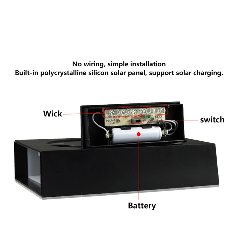 Numelux Solar Hausnummernleuchte | LED Beleuchtet | Wetterfest IP55 | Automatisches Licht bei Dunkelheit