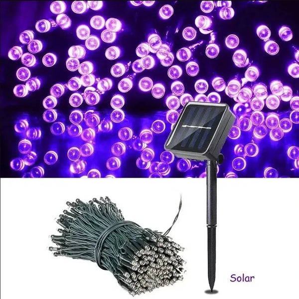 SolaraGlow Fairy Lights | Solar LED Lichterkette Outdoor | 8 Farben & 8 Modi | Wasserdicht IP65 | 7–32 m