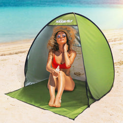 Solariqa Pop-Up Strandzelt | UV-Schutz & Wasserdicht | Automatischer Aufbau | Leicht & Tragbar für Camping & Outdoor