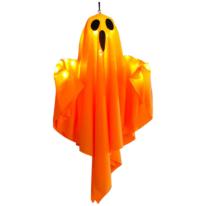 GhostlyGlow | Hängende LED Geisterlampe | Halloween Deko für Innen & Außen | CE-zertifiziert
