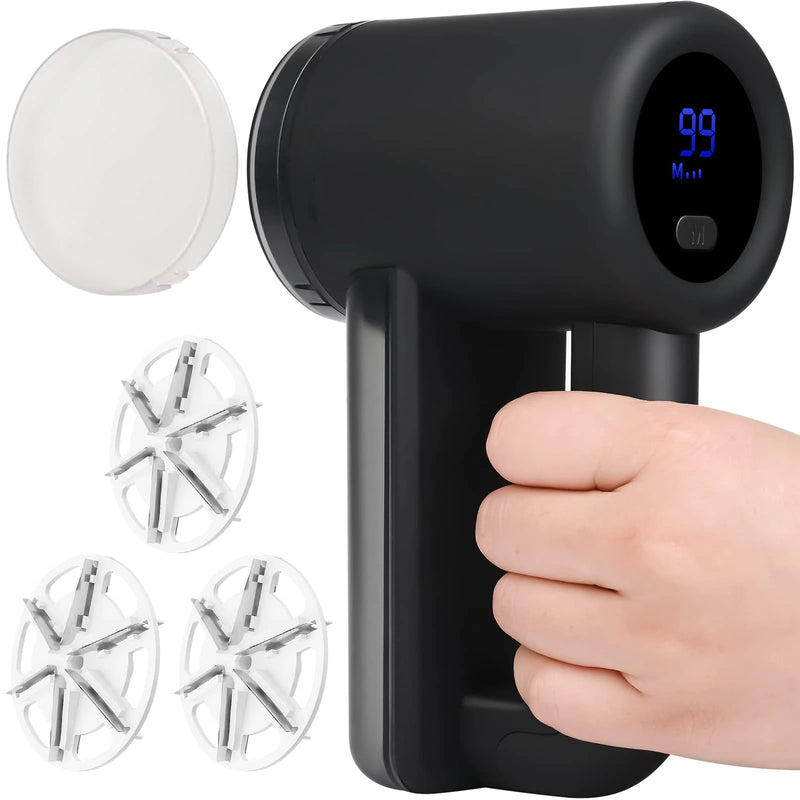 Texora Fusselentferner | Wiederaufladbar | 3 Geschwindigkeiten | LED Display | 2000 mAh Akku