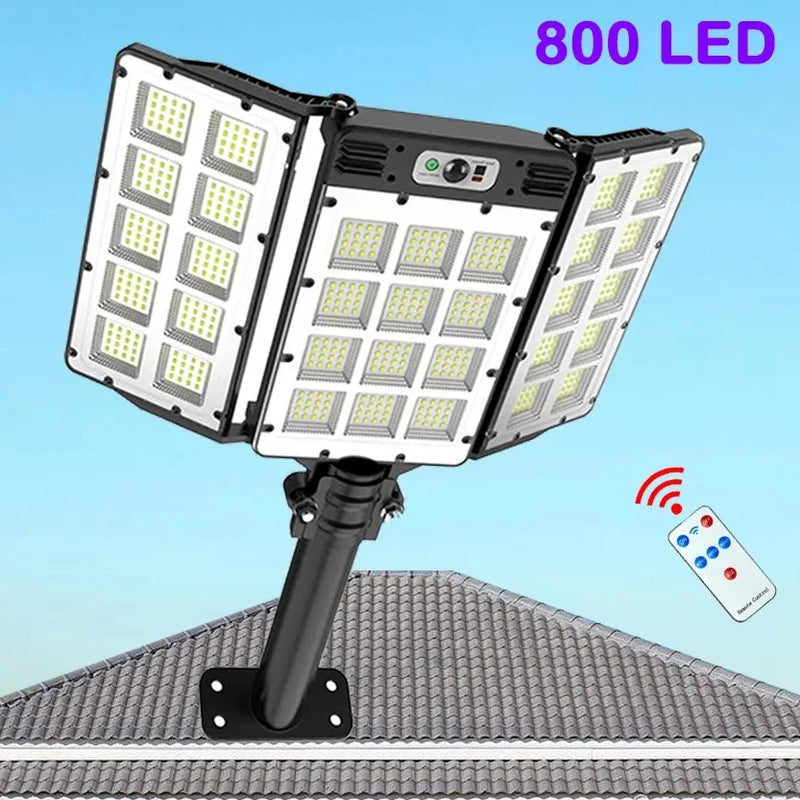 Solar Wandleuchte LumiSeca | 800 LEDs Superhell | Mit Bewegungsmelder | 3 Leuchtmodi | Wasserdicht für Garten & Außenbereich