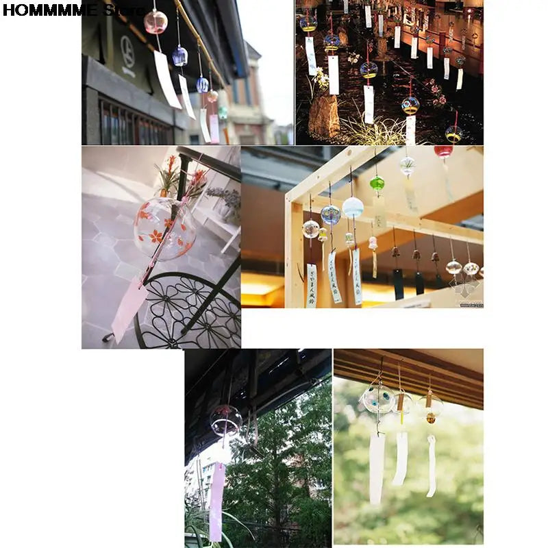 Glas-Windglocke Hanabira | Japanischer Stil | Klarer Klang & Zieranhänger | Handgefertigt