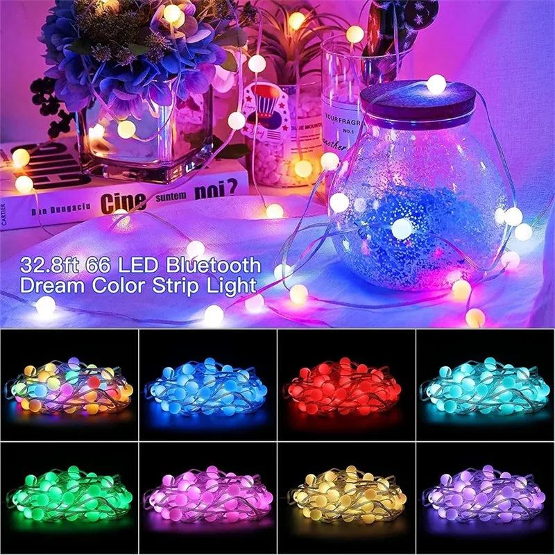 Lumavo LED Lichterkette Smart RGBIC | USB-betrieben | Farbwechsel & Musikmodus | Für Garten & Deko