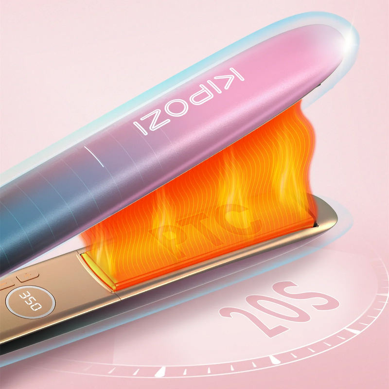 Silqueon 2-in-1 Glätteisen & Lockenstab Roségold | Titanium Floating Plates | 100–240V Reisespannung | Inkl. Zubehör & Hitzeschutzhandschuh
