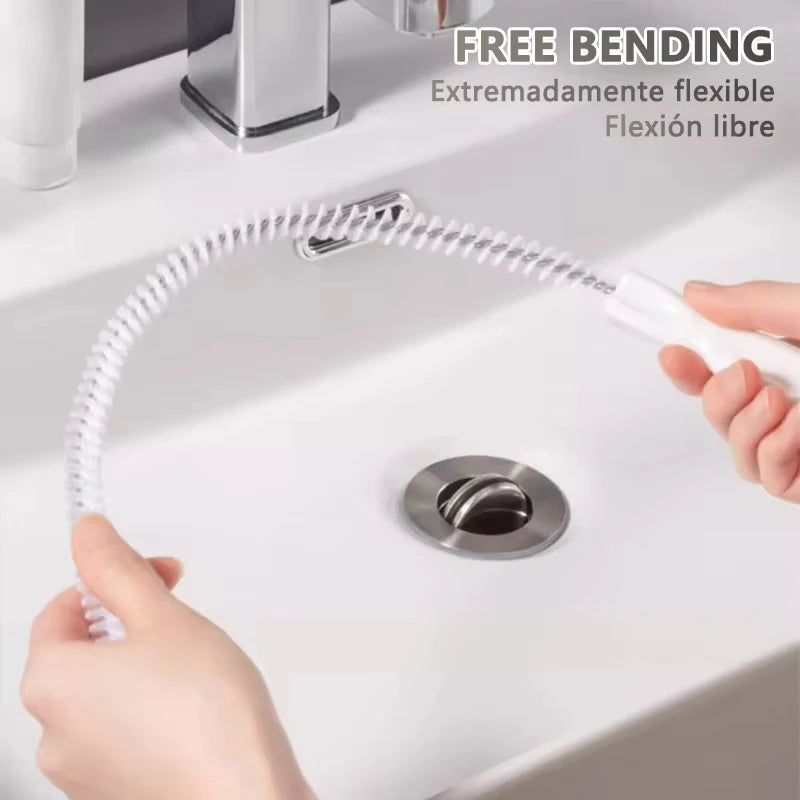 FlexiPipe Rohrreiniger-Bürste | Flexibler Abflussreiniger für Küche & Bad | 45/65 cm Länge | Wiederverwendbares Reinigungswerkzeug