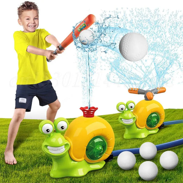 AquaSchnecki Wassersprinkler-Spielzeug | Lustige Gartenschnecke | Für Kinder ab 3 Jahren | Sommer-Spritzspaß im Garten & Pool