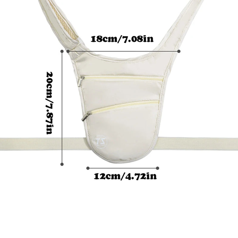 Movexa SafeFit Diebstahlsichere Sport-Bauchtasche | Wasserfest & Leicht | Verstellbarer Gurt