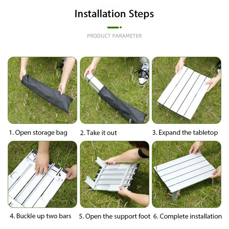 TREKFOLD Campingtisch | Ultraleicht & Faltbar | Aluminium | Ideal für Outdoor, Wandern & Picknick