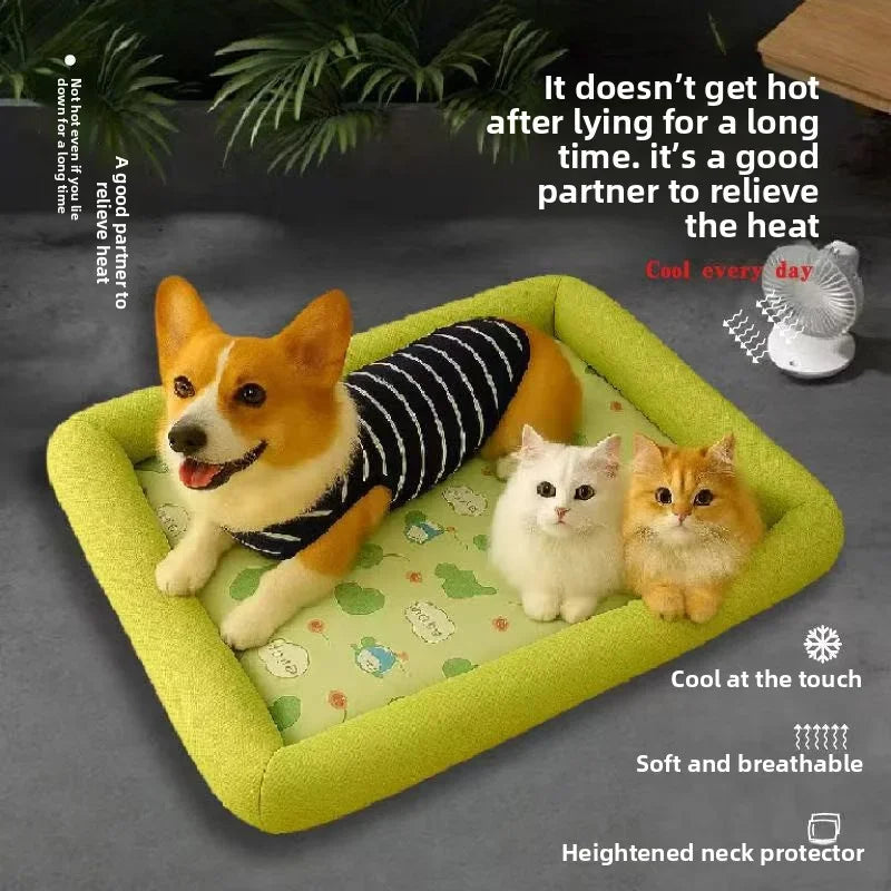 Kühlmatte Pawlino ChillPad | Sommer-Liegematte für Hunde & Katzen | Atmungsaktiv & Fluffig | Für kleine bis große Haustiere