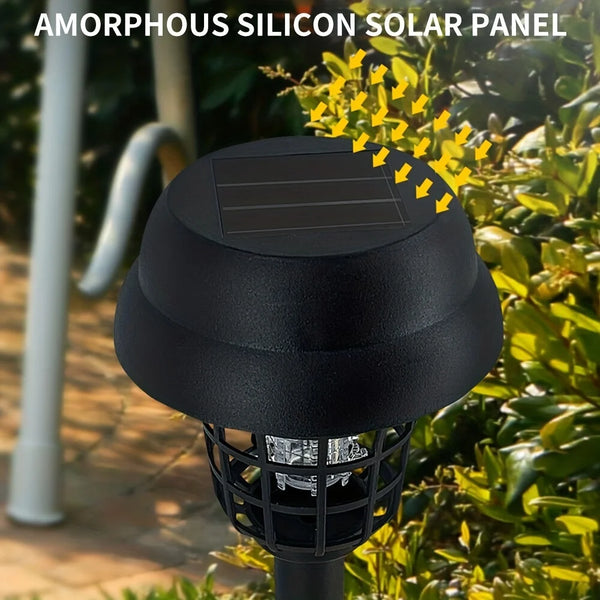 Solivora Solar Insektenvernichter | 2-in-1 Gartenlampe & Mückenfalle | IP65 Wasserdicht | Ohne Stromanschluss