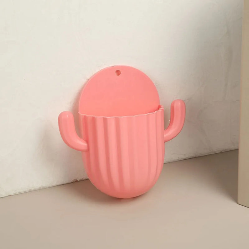 Selbstklebender Wandhalter CactoHold | Zahnbürsten- & Bad-Organizer | Ohne Bohren | 14,5 × 14,5 cm