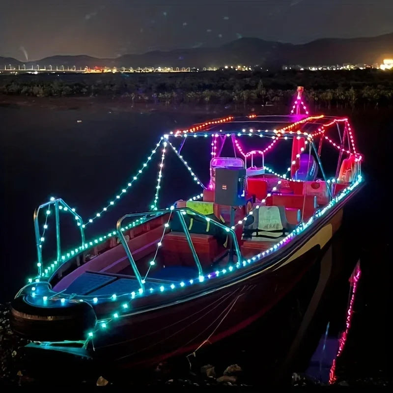 Smart LED Lichterkette LumiSync WS2812B | Bluetooth & App-Steuerung | RGBIC Farbwechsel | USB & Wasserdicht | 5m / 10m / 20m