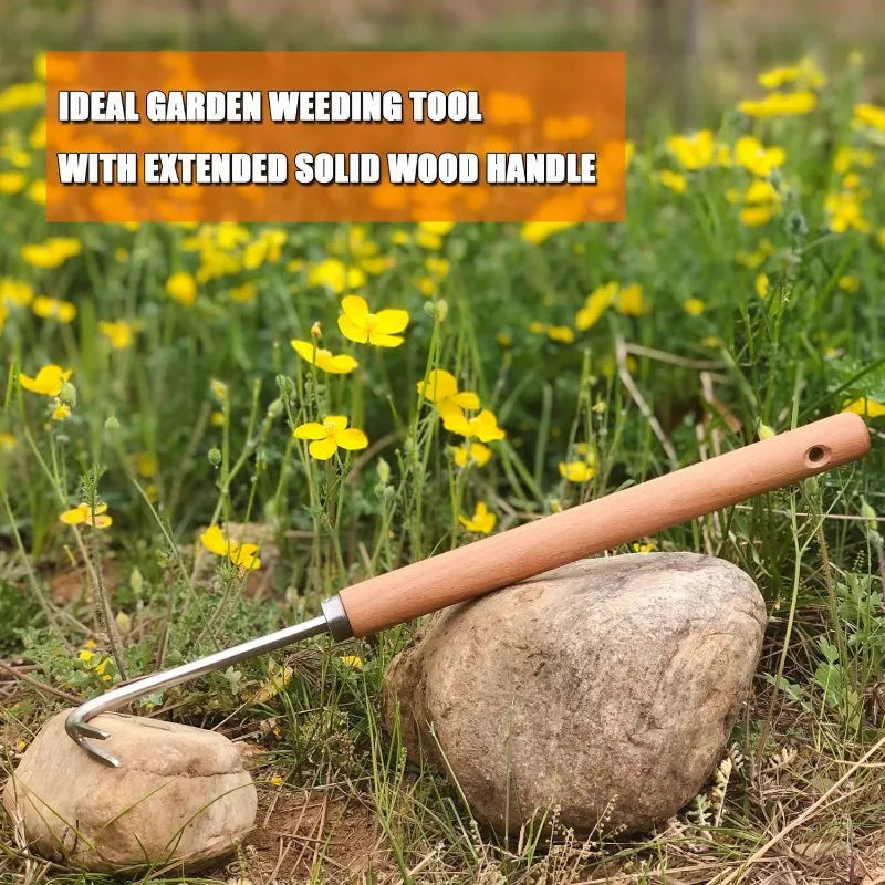 Unkrautstecher TerraGrip Pro | Ergonomisches Gartenwerkzeug | Für Fugen, Beete & lockeren Boden | Handjätewerkzeug aus Carbonstahl