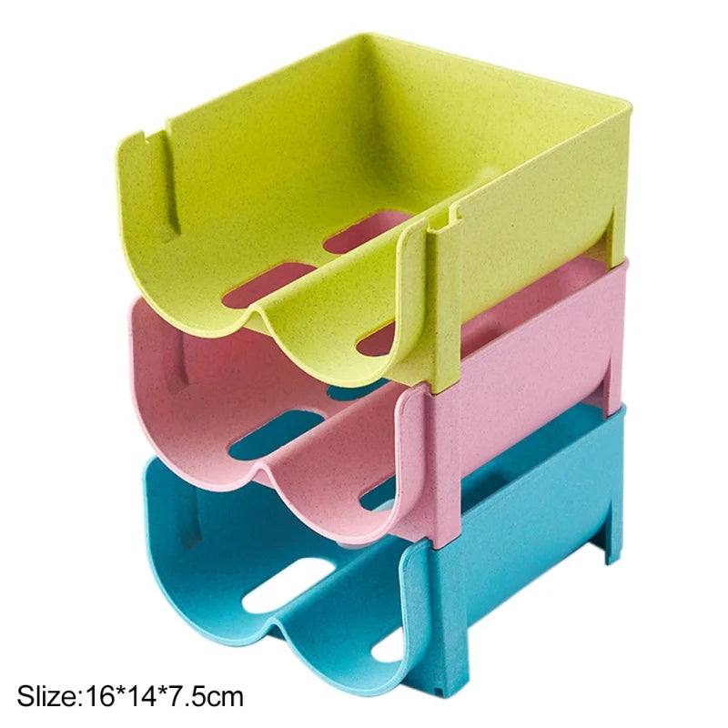 Flaschen-Organizer StackoCool | Stapelbares Kühlschrankregal für Dosen & Flaschen | Rutschfest & platzsparend | 16 × 14 × 7,5 cm