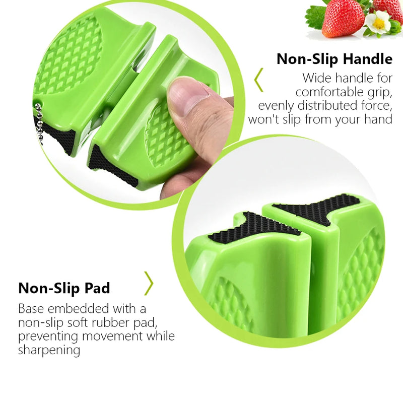 SharpMate Duo | Mini Messerschärfer | Beidseitig | Tragbar für Küche & Outdoor | Schnell & Präzise
