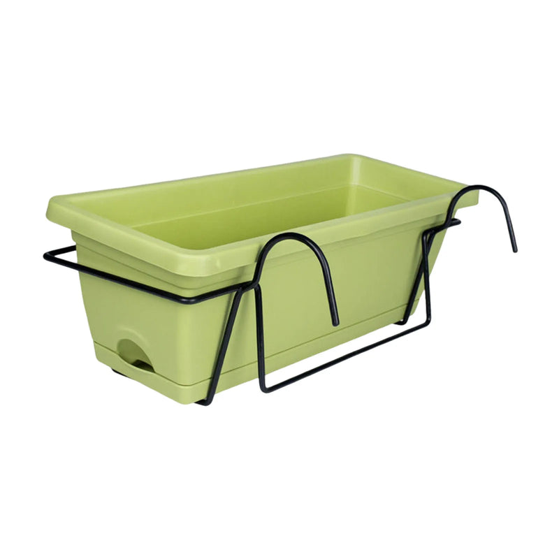 BalcoBox Pflanzkasten | Für Balkon-Geländer | Mit Abtropfschale & Aufhängung | Robust & Wetterfest